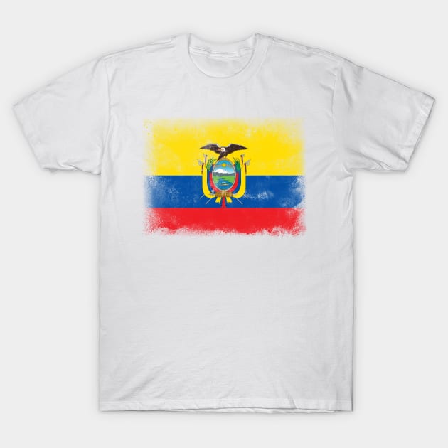 Ecuador Flag T-Shirt by psychoshadow